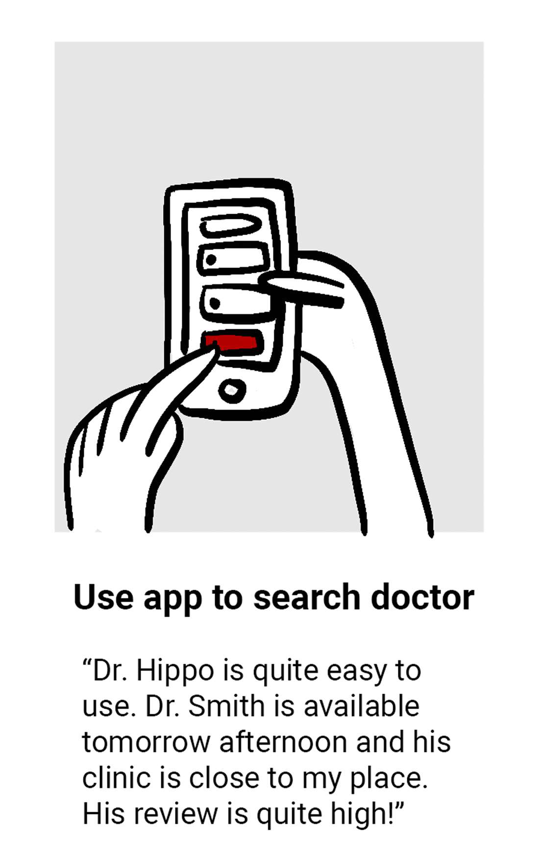 Inforgraphic: Use app to search doctor